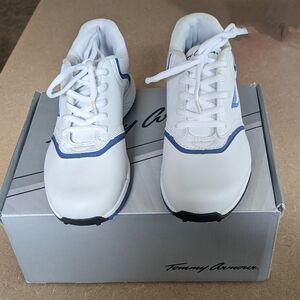 NEW Tommy Armour White w/Blue Swing Golf Shoe New with Box Size 6